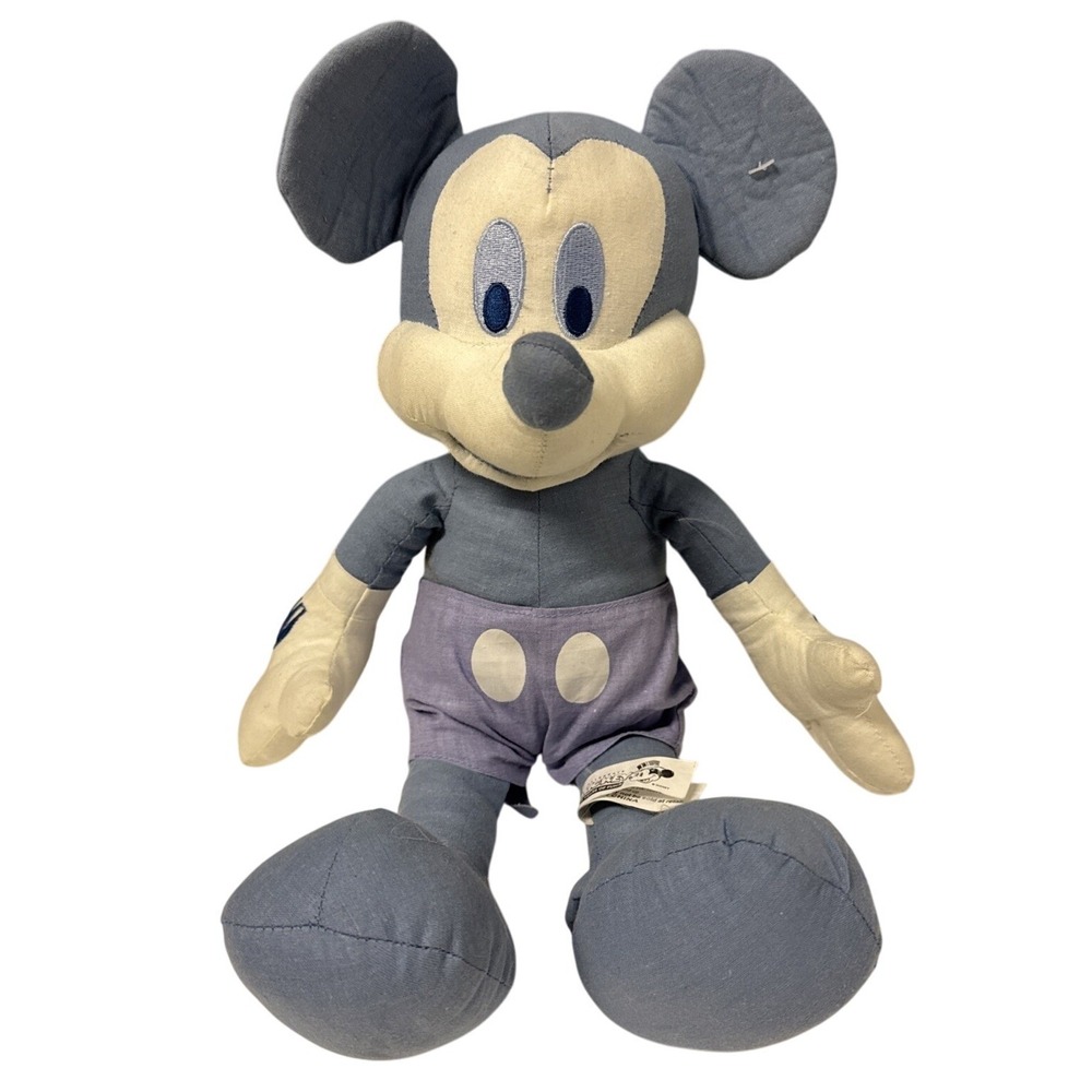 Blue Mickey Mouse Plush Toy Factory Celebrate 75 Years of Fun Disney 10"